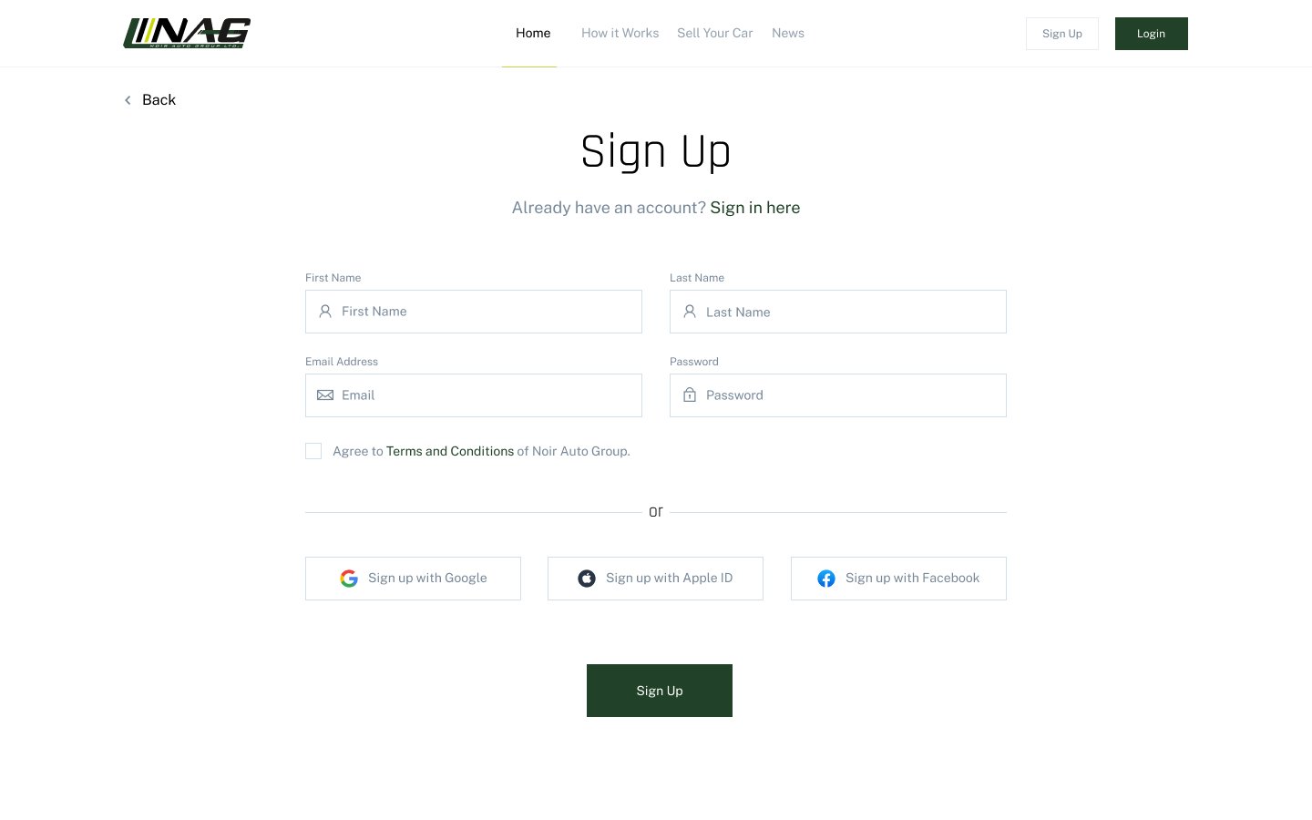 Sign Up